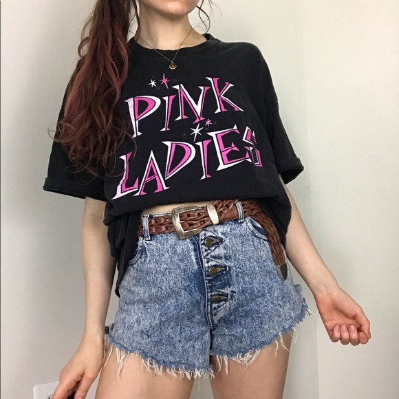 Vintage Tops - Vintage Grease Pink Ladies Oversized Graphic Tee